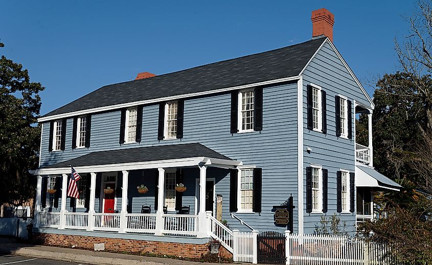 Historic house in St. Mary's, Georgia