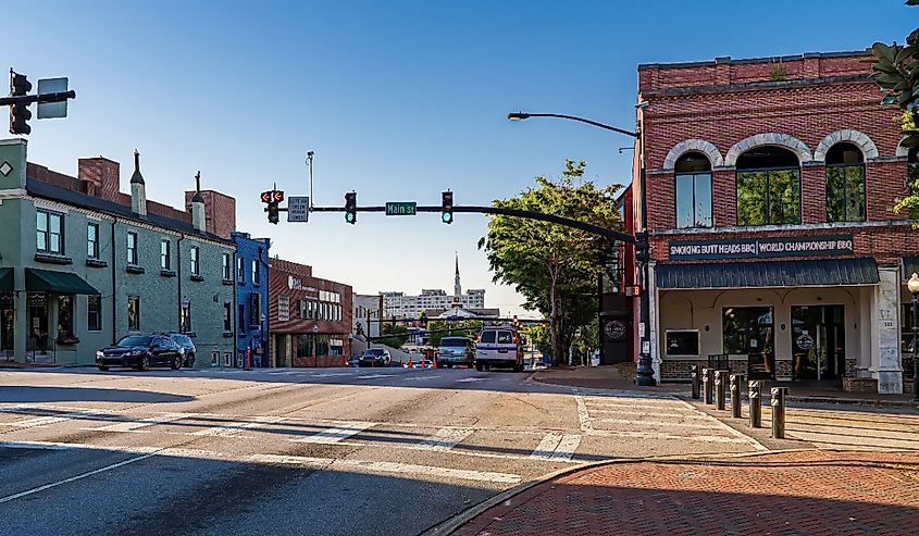 Historic downtown Spartanburg, South Carolina.