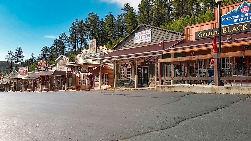 Main Street in Keystone, South Dakota.