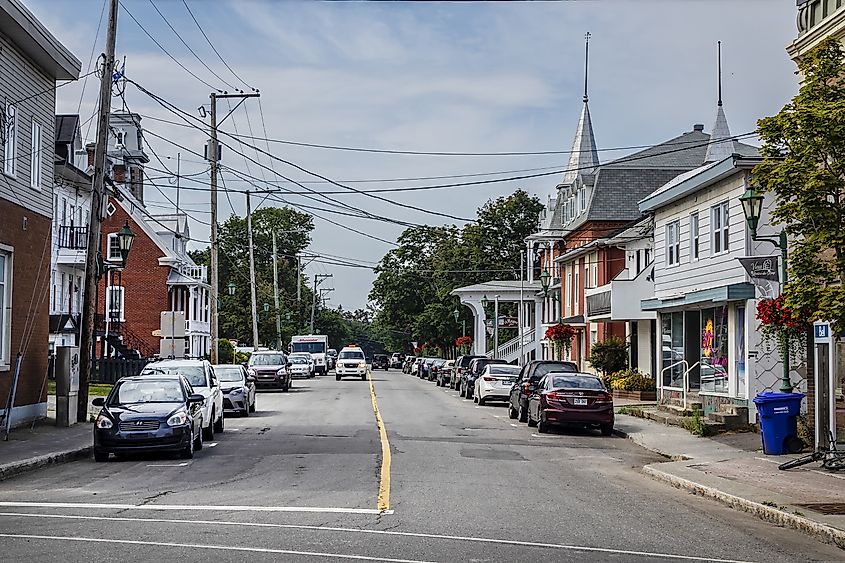 Street view in Village Riviere-du-Loup. 