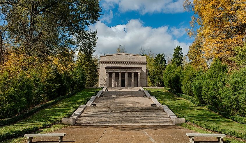 The first Lincoln Memorial building (1911) at Abraham Lincoln Birthplace National Historical Park in Hodgenville, Kentucky.