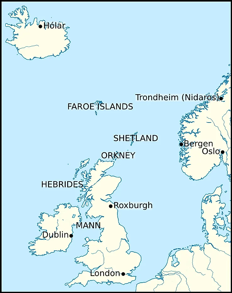 Map Of Shetland Islands And Norway Shetland Islands - Worldatlas