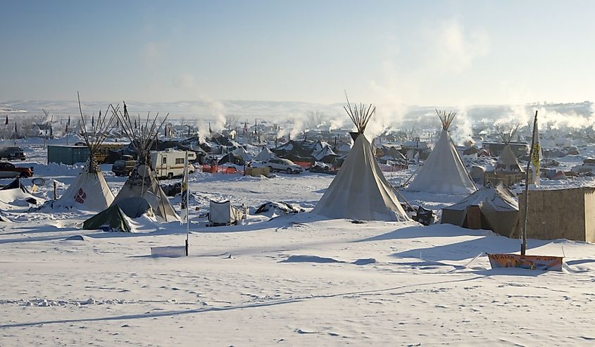 Oceti Sakowin Camp in Cannon Ball, North Dakota.