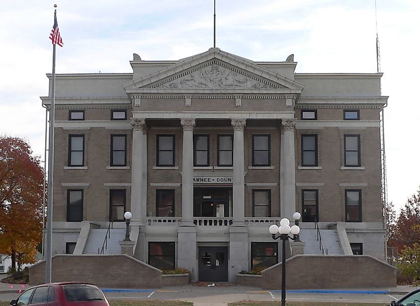 The Pawnee County Courthouse in Pawnee City, Nebraska