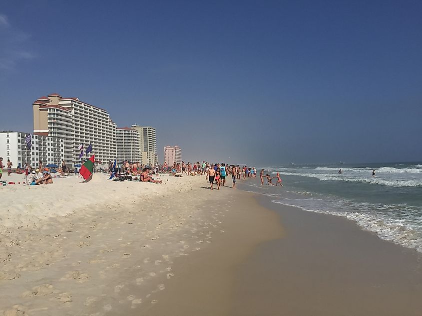 View of the beach in Gulf Shores, Alabama 