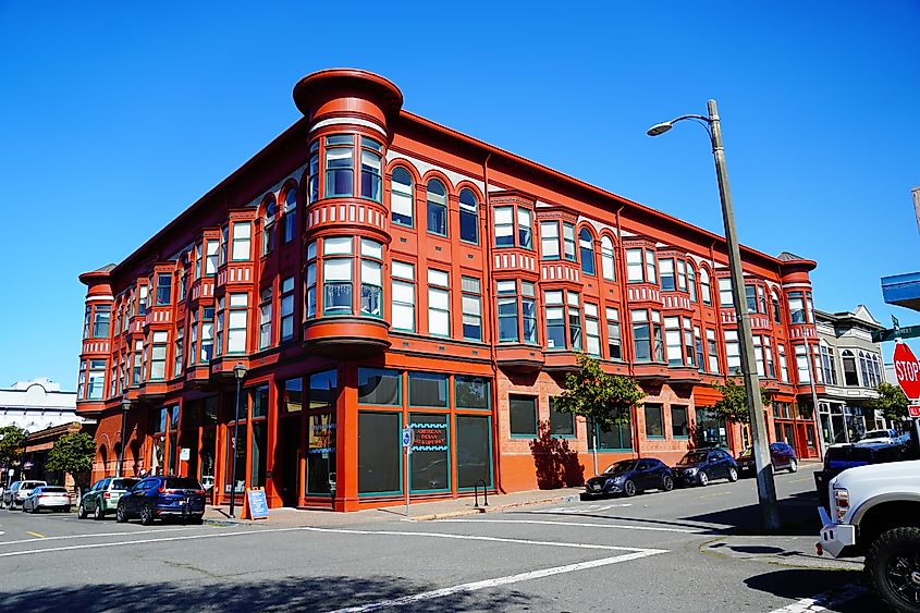 Historic buildings downtown Eureka, California. Editorial credit: Daniel Lane Nelson / Shutterstock.com