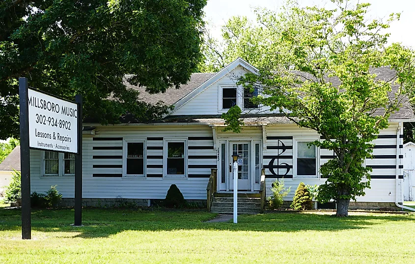 A store in the town of Millsboro, Delaware.