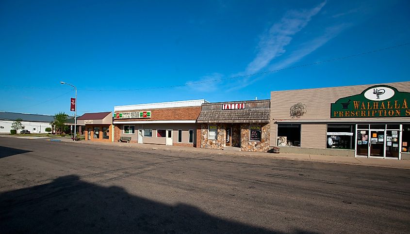 Downtown Walhalla, North Dakota.