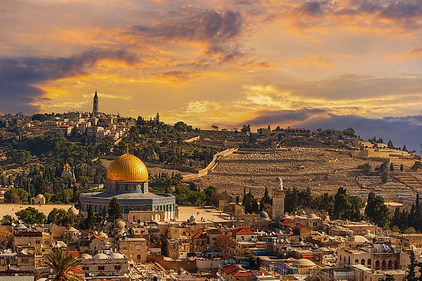 Aerial view of Jerusalem, Palestine