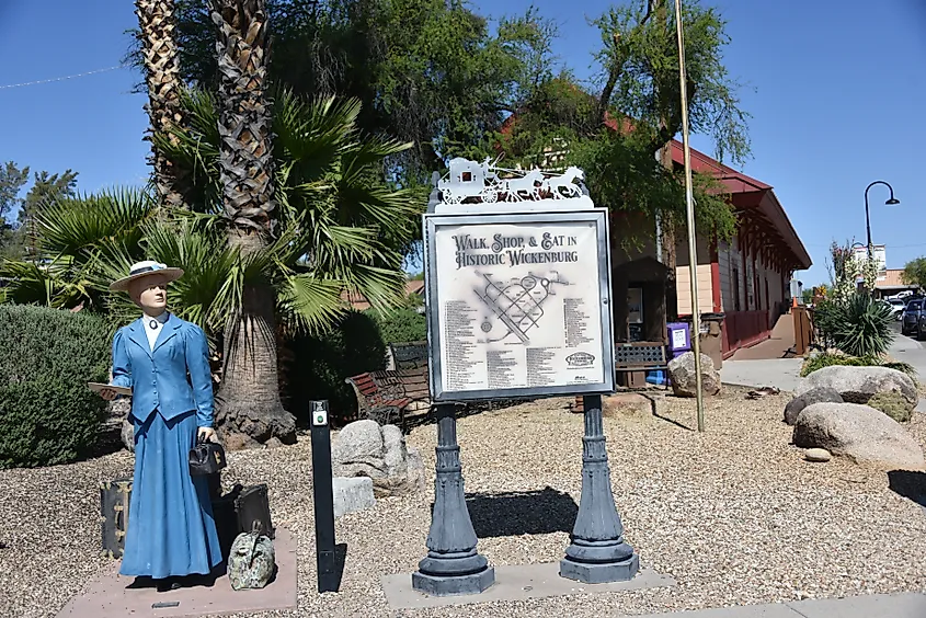 The historical town of Wickenburg, Arizona.