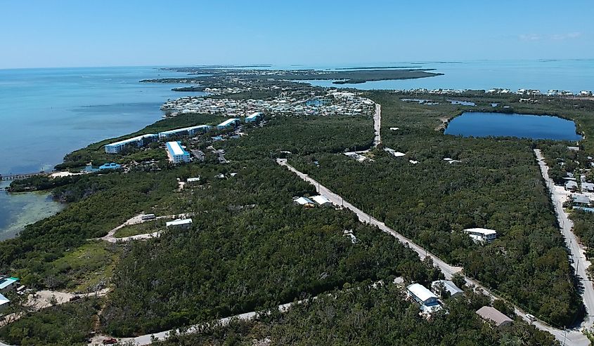 Aerial view of Tavernier Key Largo Florida