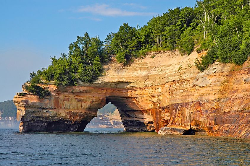 Pictured Rocks National Lakeshore at Munising, Michigan. Editorial credit: Dennis MacDonald / Shutterstock.com