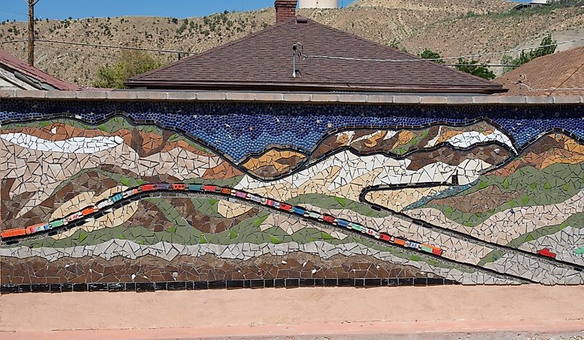 Mine mosaic in Helper, Utah