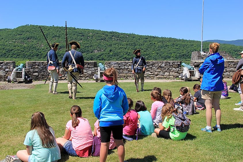 Historical reenactment at Fort Ticonderoga, New York.