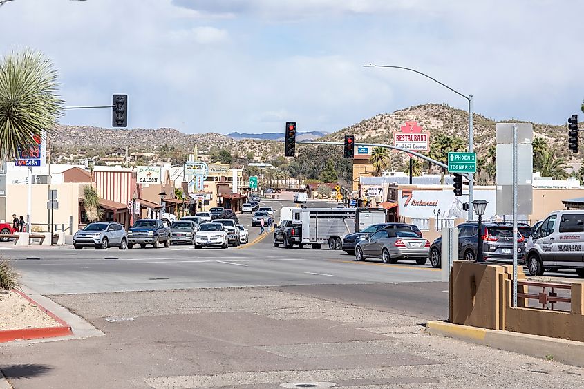Street view of downtown Wickenburg, Arizona.