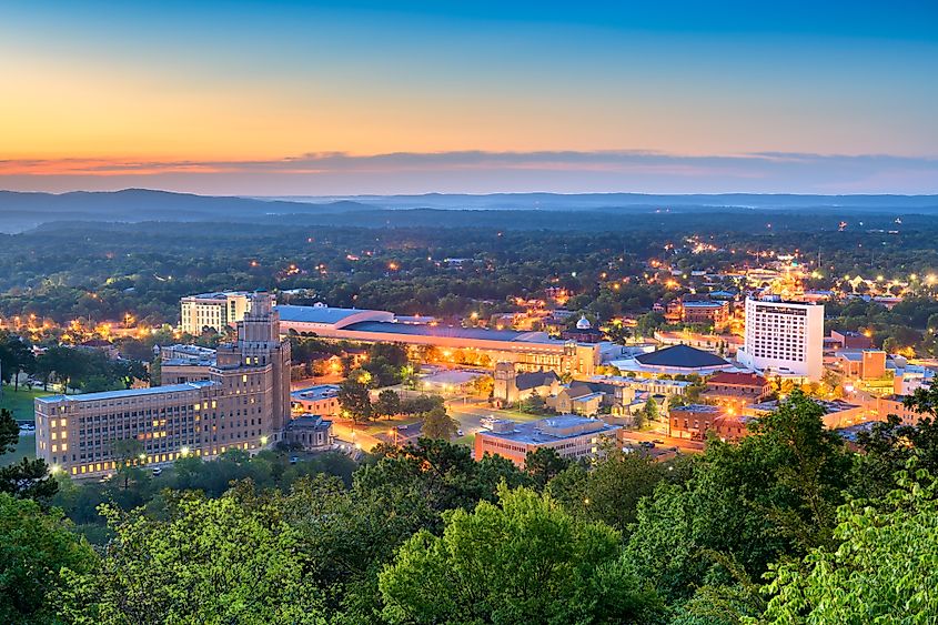 Skyline of Hot Springs, Arkansas 