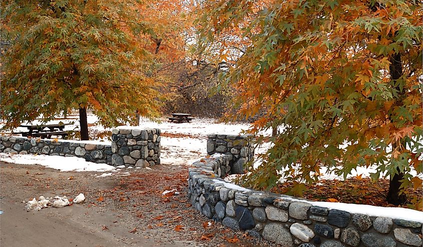 Entrance to park picnic area; Oak Glen, California