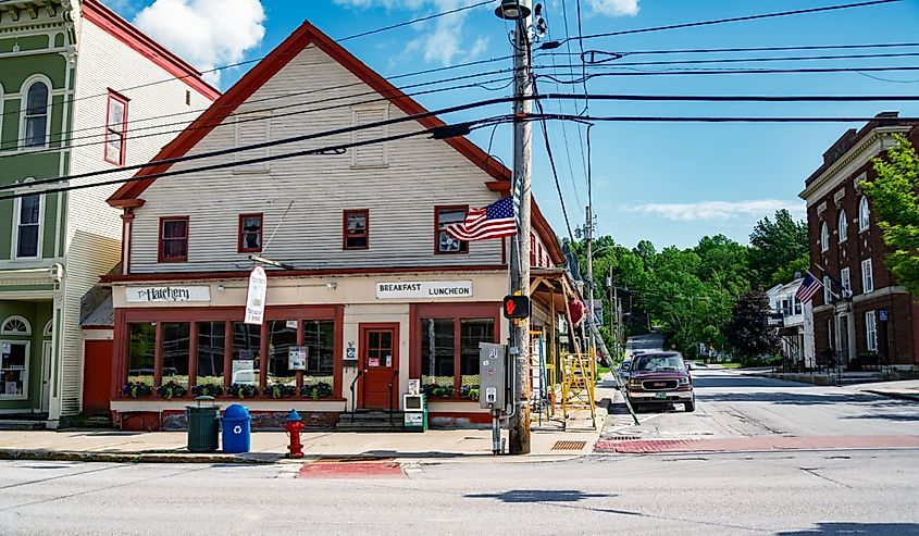 Architecture in the Small town of Ludlow Vermont, America