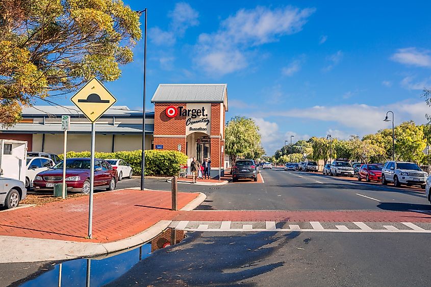 Busselton's busiest and most cosmopolitan shopping area