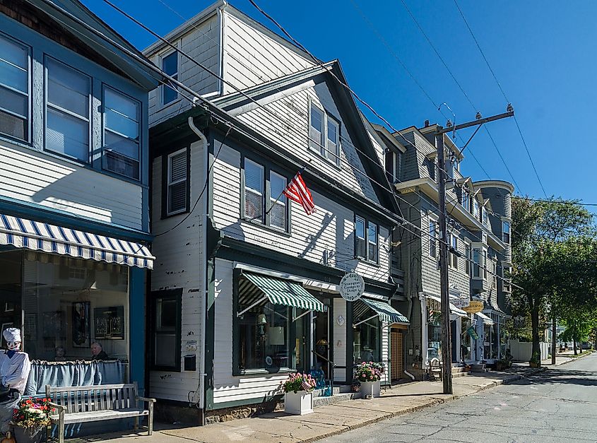 Water Street in Stonington, Connecticut.