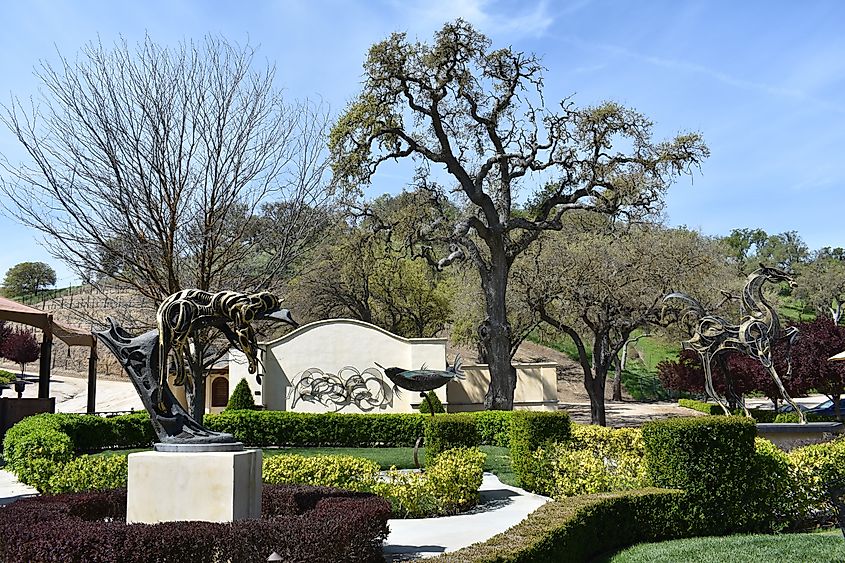 Sculpture garden in Paso Robles, California.