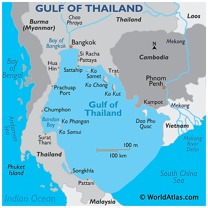 thailand asia map