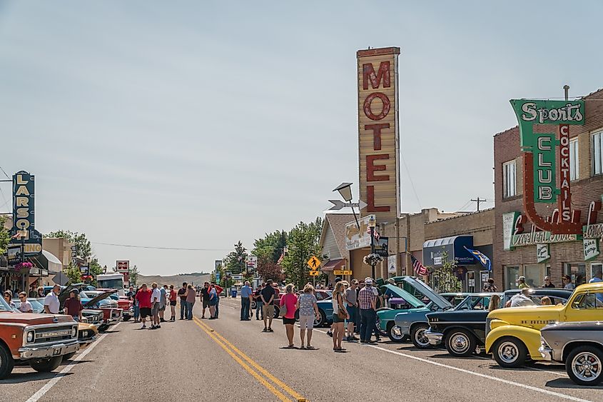 Vintage car show in Shelby, Montana