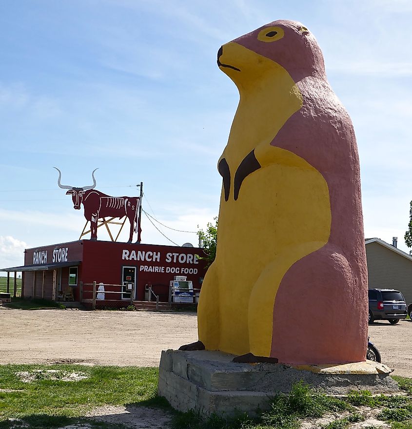 The 12-foot Prairie Dog statue