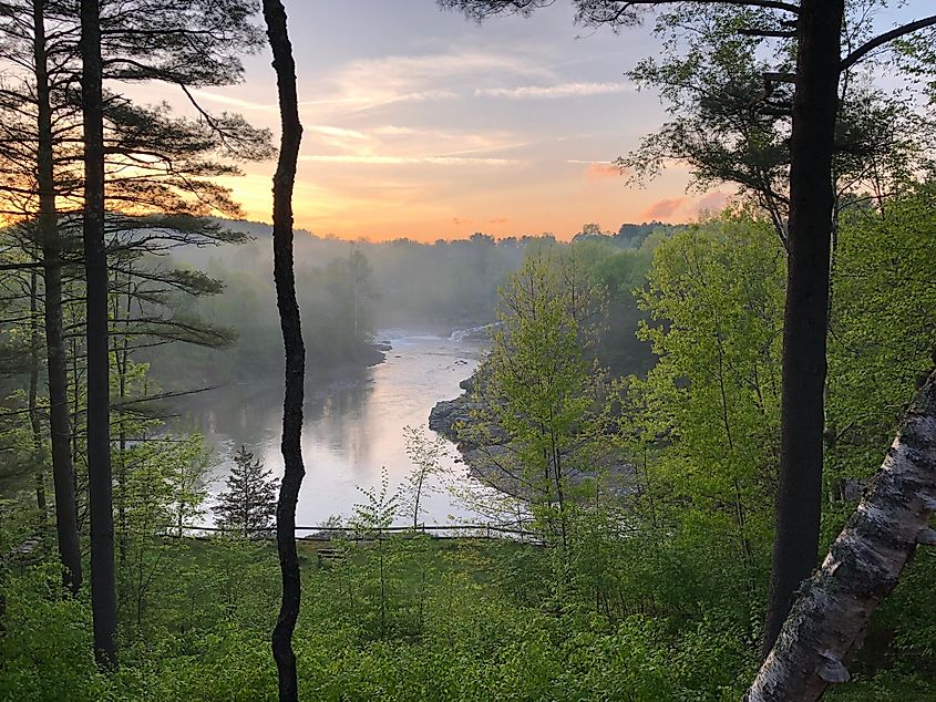 A scenic view of the Catskill Creek in Cairo New York, USA.