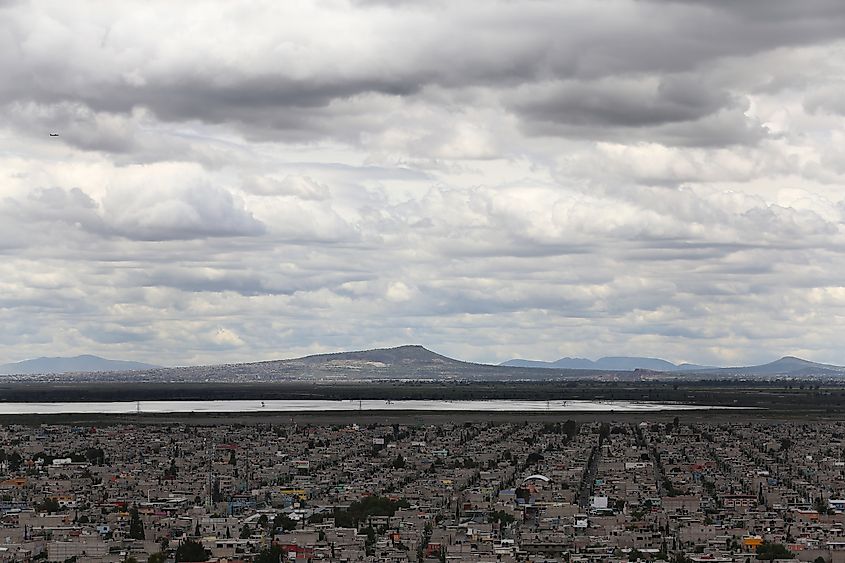Panoramic images of the Chimalhuacán area in Estado de México.