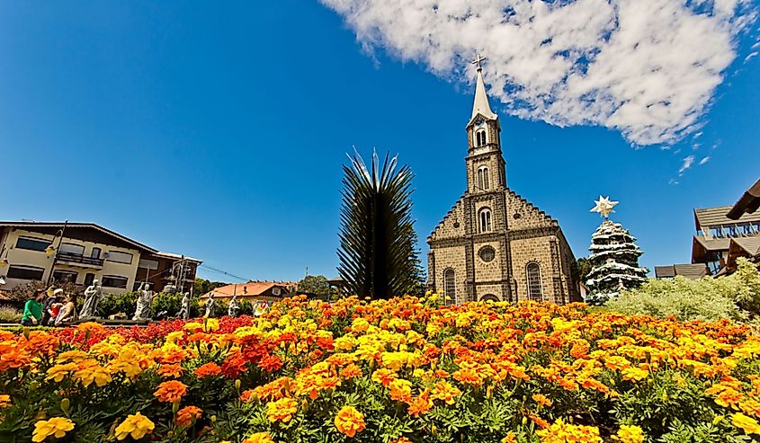 Gramado City, Rio Grande do Sul - Brazil. St. Peter's Church (Catedral de Pedra).