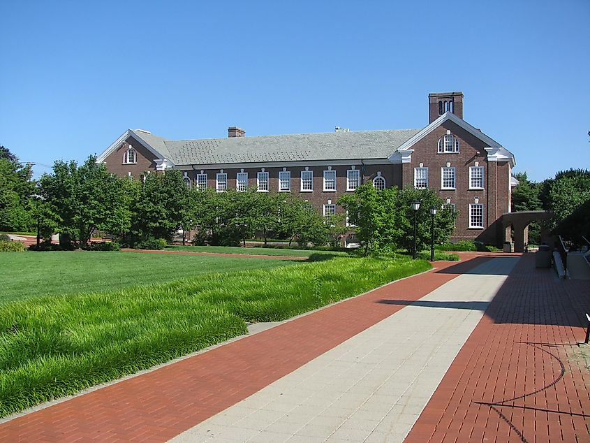 Hullihen Hall at the University of Delaware Campus in Newark.