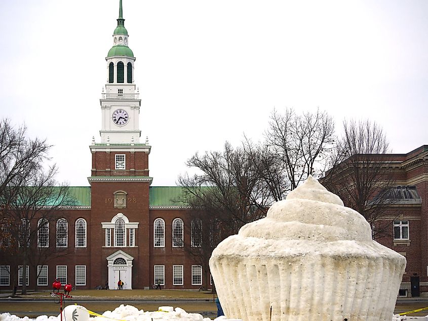 Dartmouth College's Winter Carnival Snow Sculpture