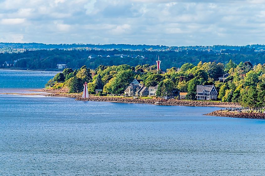 A view from the bay towards Brighton beach in Charlottetown, Prince Edward Island, Canada. 