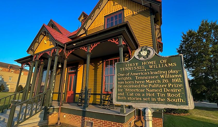 Birthplace of American playwright and screenwriter Tennessee Williams.