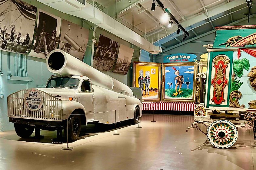 The Ringling Circus Museum human canonball car photo credit Bryan Dearsley