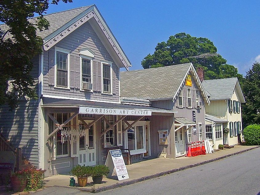 Storefronts in Garrison Landing, New York.