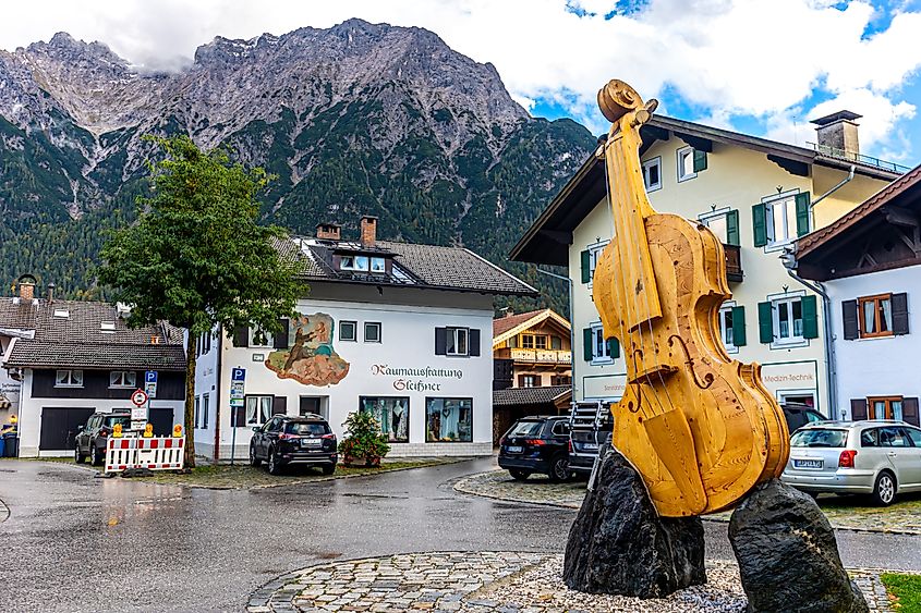 Mittenwald, Germany, a popular tourist town in Germany