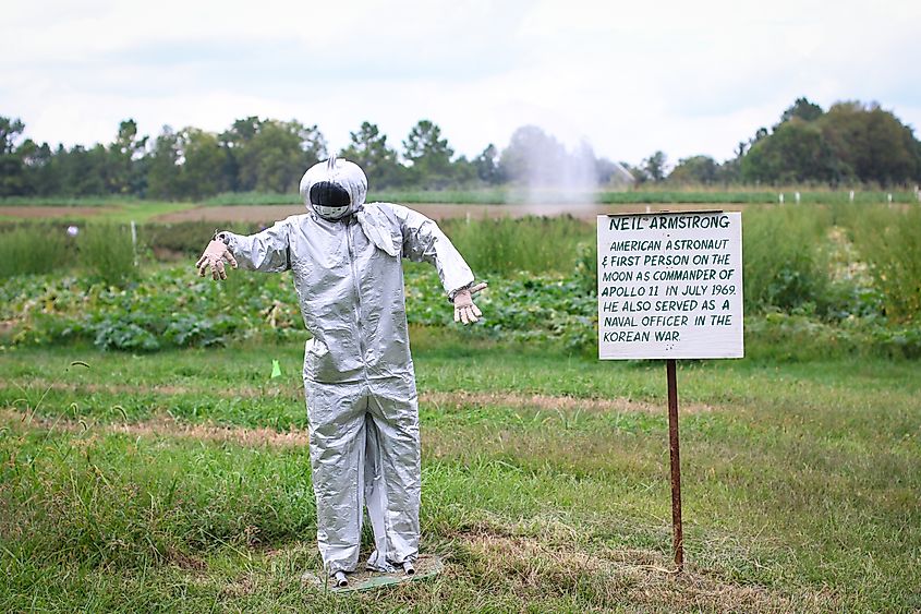 A scarecrow in Woodbine, Maryland.