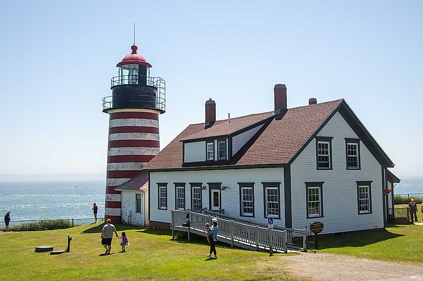 The West Quoddy Head Light in Maine.