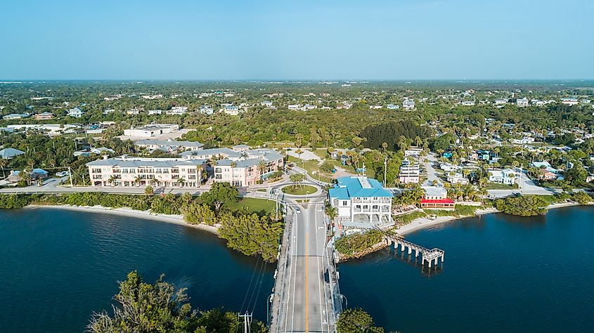 Aerial view of Jensen Beach, Florida