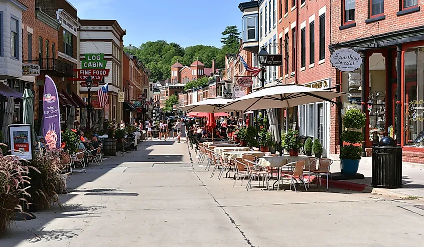 Downtown Galena, Illinois.