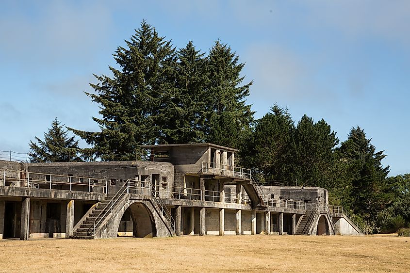 Russel Battery, a landmark at Fort Stevens State Park in Oregon