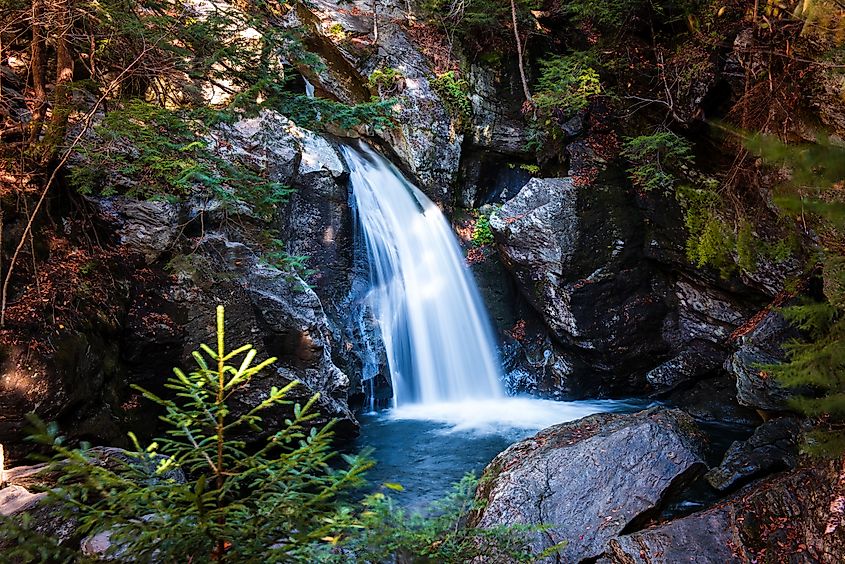 Bingham Falls in Smuggler's Notch, Vermont.