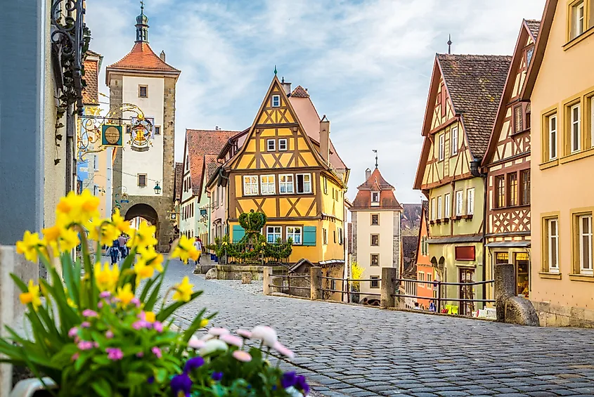 The medieval German town of Rothenburg ob der Tauber.