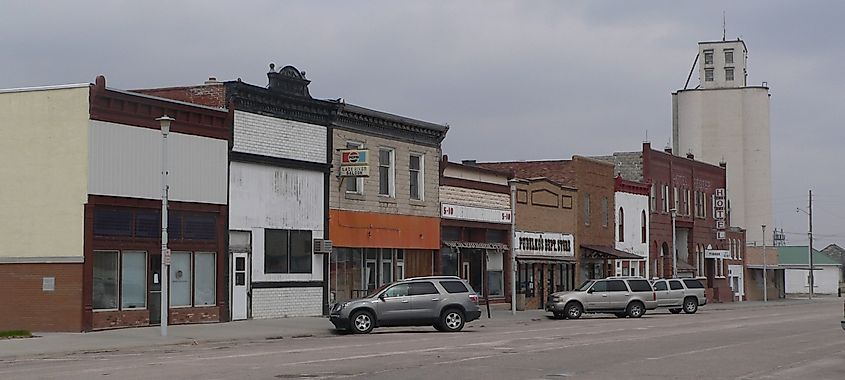 Downtown Rushville, Nebraska.