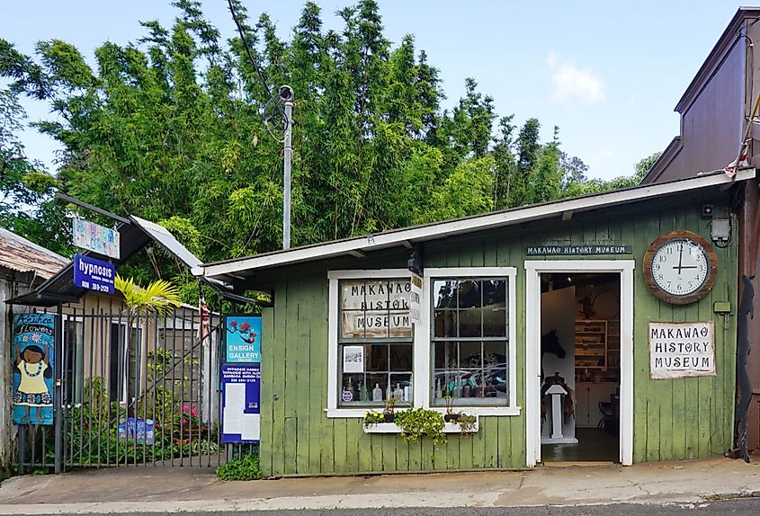 Exterior of the Makawao History Museum in Makawao.