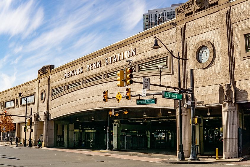 Newark Penn Station in Newark, New Jersey