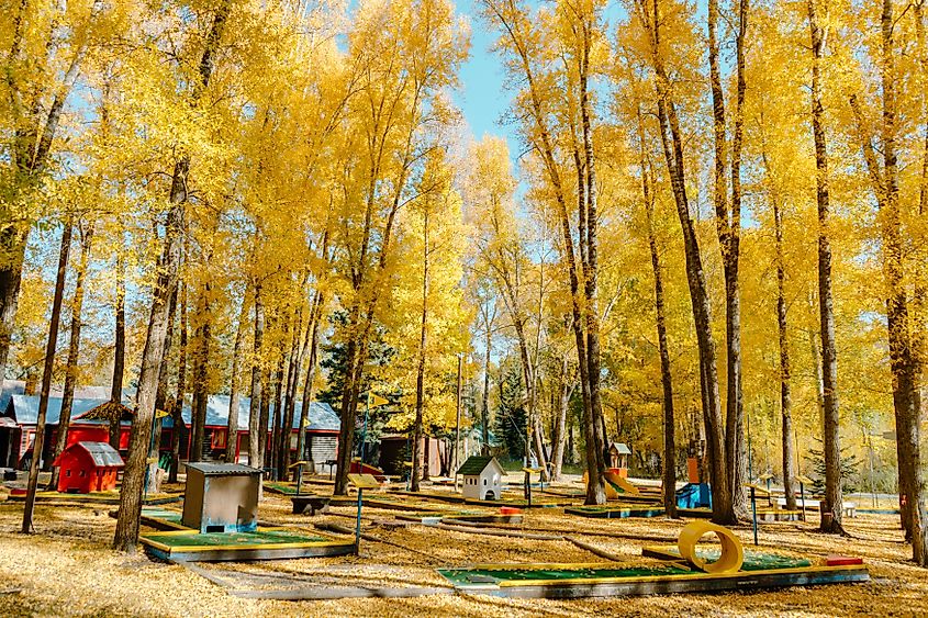 A mini golf course in Lake City, Colorado.
