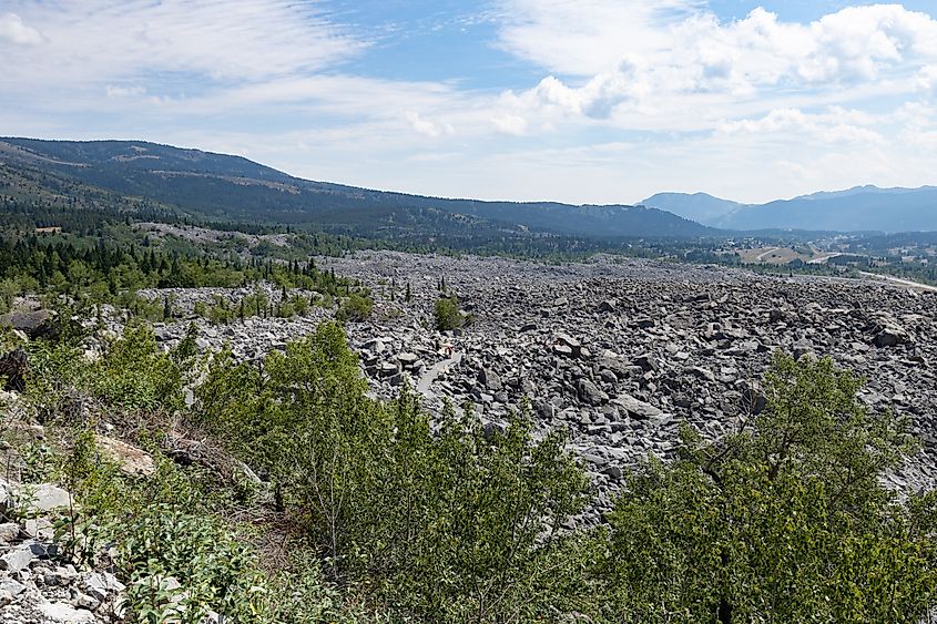 Looking northeast over the Frank Slide. 